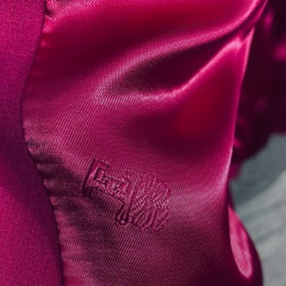 Escada Fuchsia Dark Pink  Wool Coat Size 4 - Picture 6 of 9